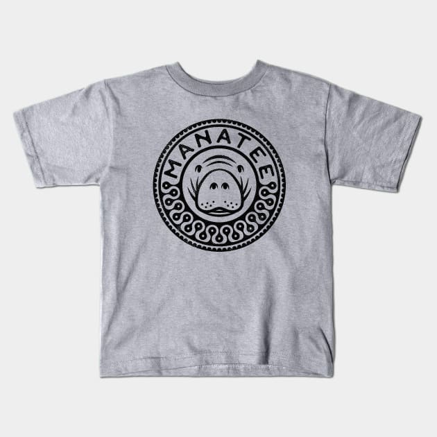 Manatee Iconic Design Kids T-Shirt by bangtees